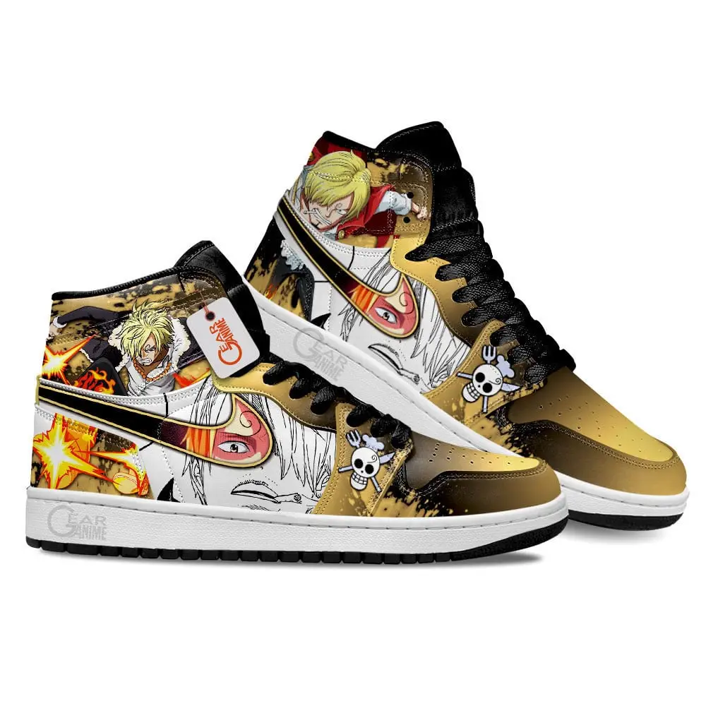 Air JD Hightop Shoes Sanji Anime Shoes Custom Sneakers MN2102