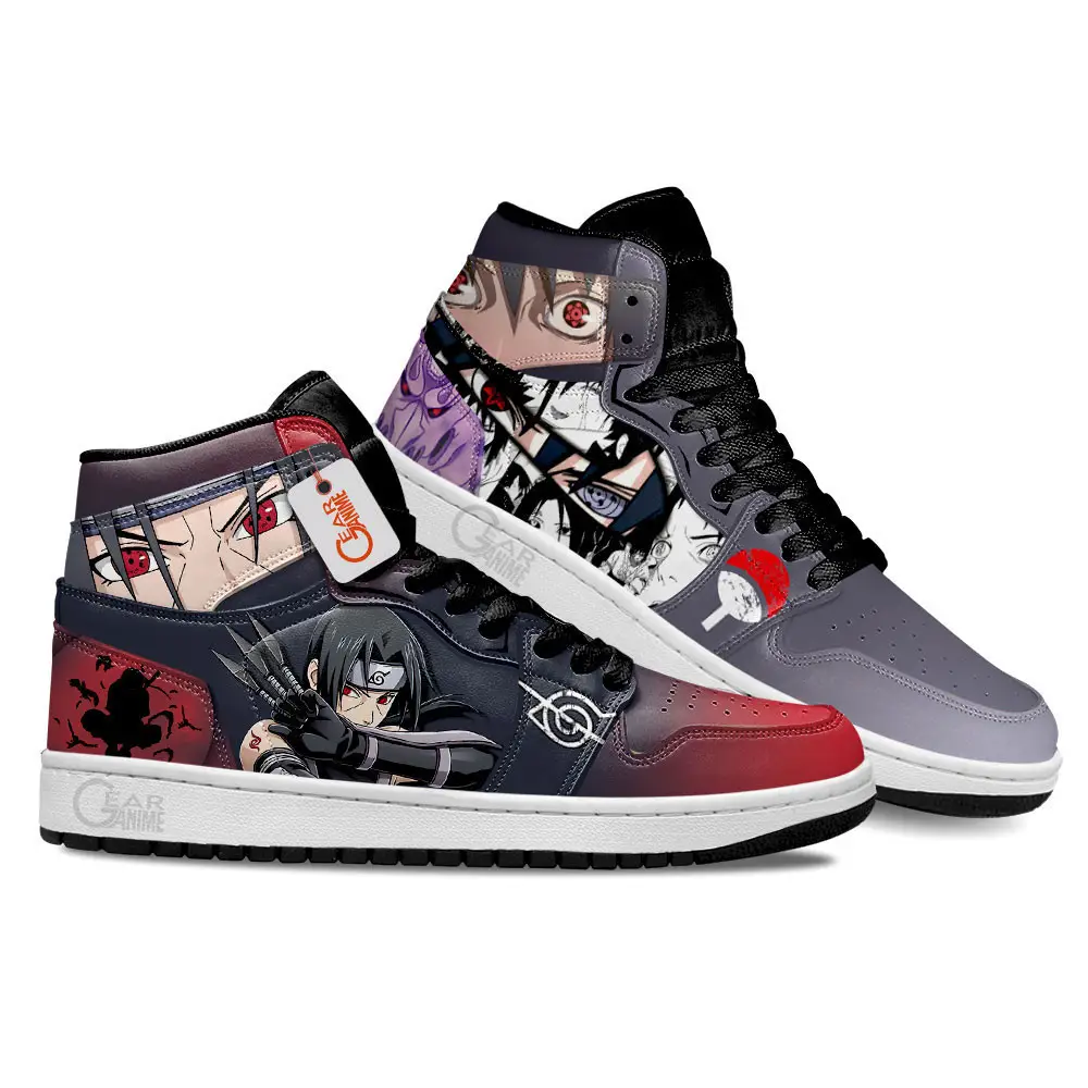 Air JD Hightop Shoes Sasuke Uchiha and Itachi Uchiha Anime Shoes Custom Sneakers MN2102 Air JD Hightop Shoes Sasuke Uchiha and Itachi Uchiha Anime Shoes Custom Sneakers MN2102 - Image 1