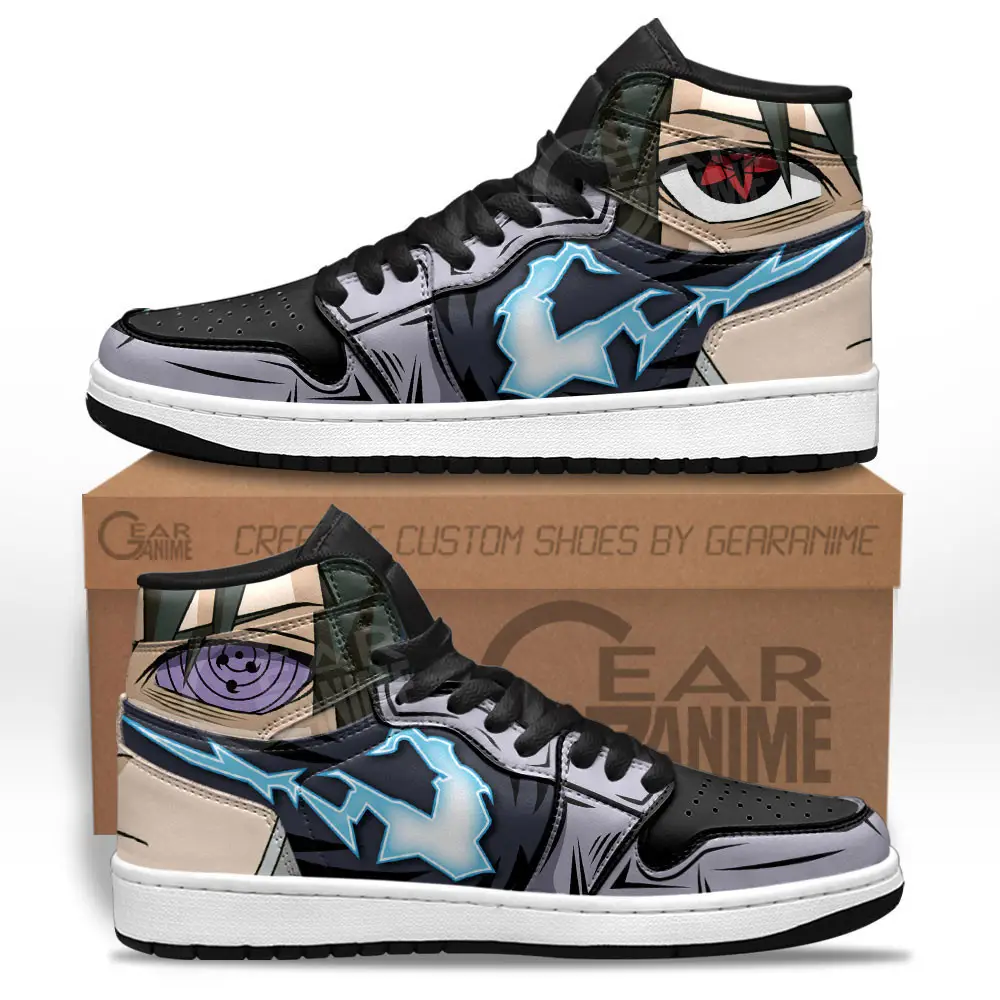 Air JD Hightop Shoes Sasuke Uchiha JD1s Sneakers NRT Custom Anime Shoes Air JD Hightop Shoes Sasuke Uchiha JD1s Sneakers NRT Custom Anime Shoes - Image 1