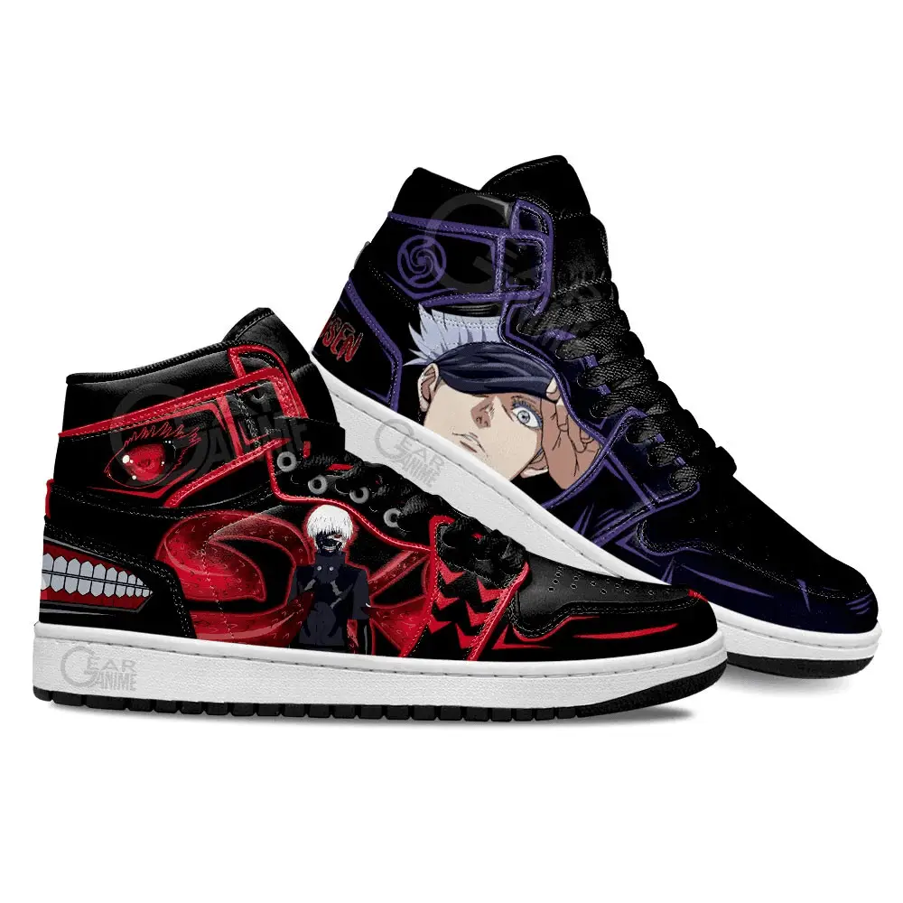 Air JD Hightop Shoes Satoru Gojo and Ken Kaneki Anime Custom Shoes