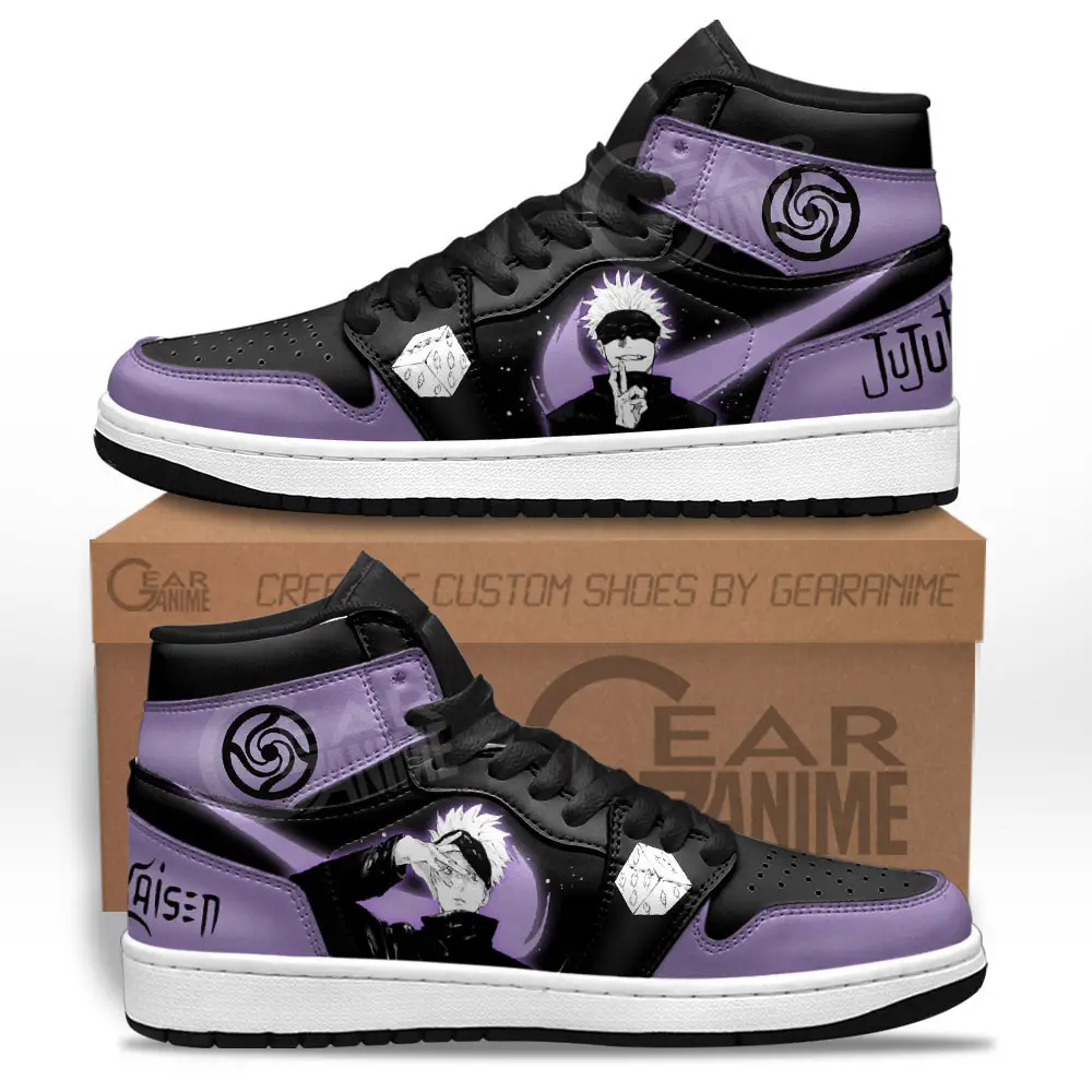 Air JD Hightop Shoes Satoru Gojo JD1s Sneakers Jujutsu Kaisen Custom Anime Shoes