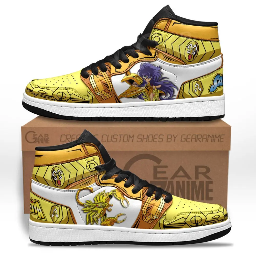Air JD Hightop Shoes Scorpio Milo JD1s Sneakers Saint Seiya Custom Anime Shoes