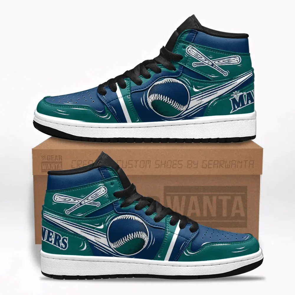 Air JD Hightop Shoes Seatle Marines J1 Shoes Custom For Fans Sneakers TT13