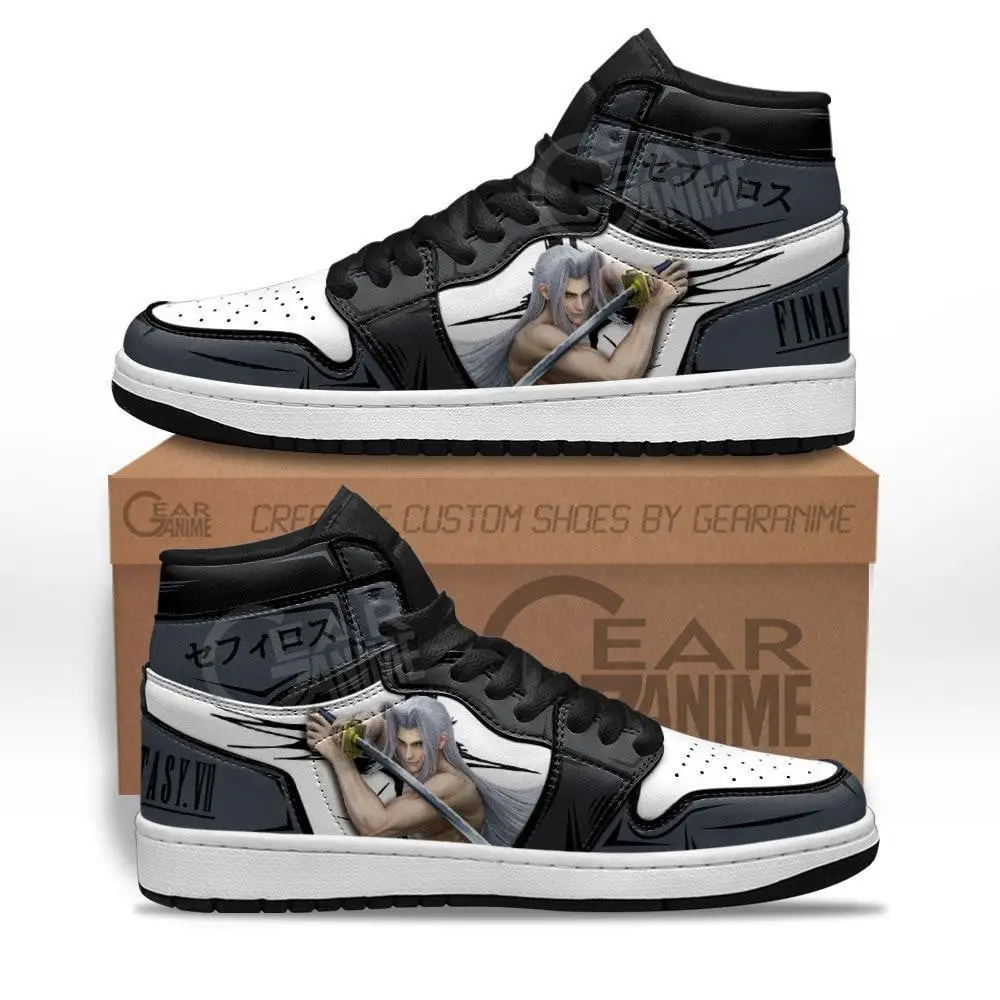 Air JD Hightop Shoes Sephiroth JD1s Sneakers Custom Final Fantasy Shoes