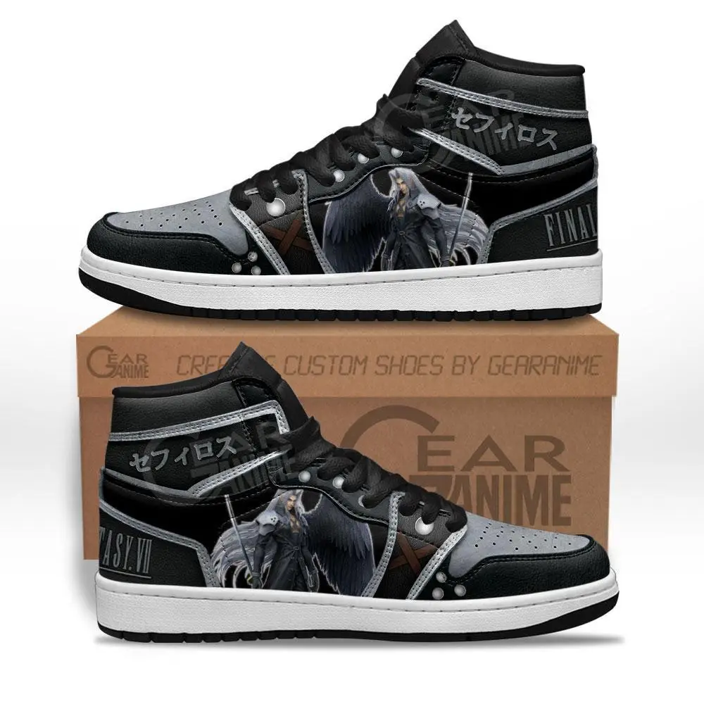 Air JD Hightop Shoes Sephiroth JD1s Sneakers Custom Final Fantasy VII Shoes
