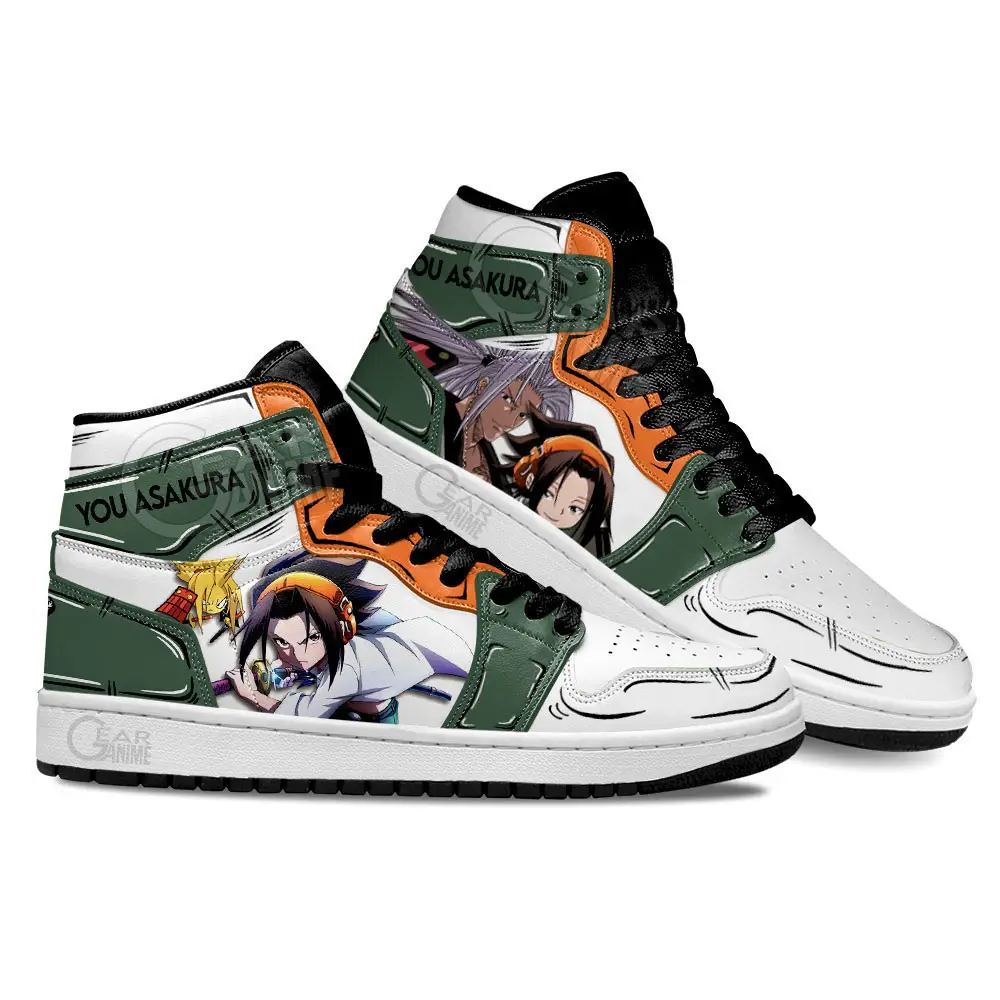 Air JD Hightop Shoes Shaman King Asakura Yoh Shoes Custom For Anime Fans