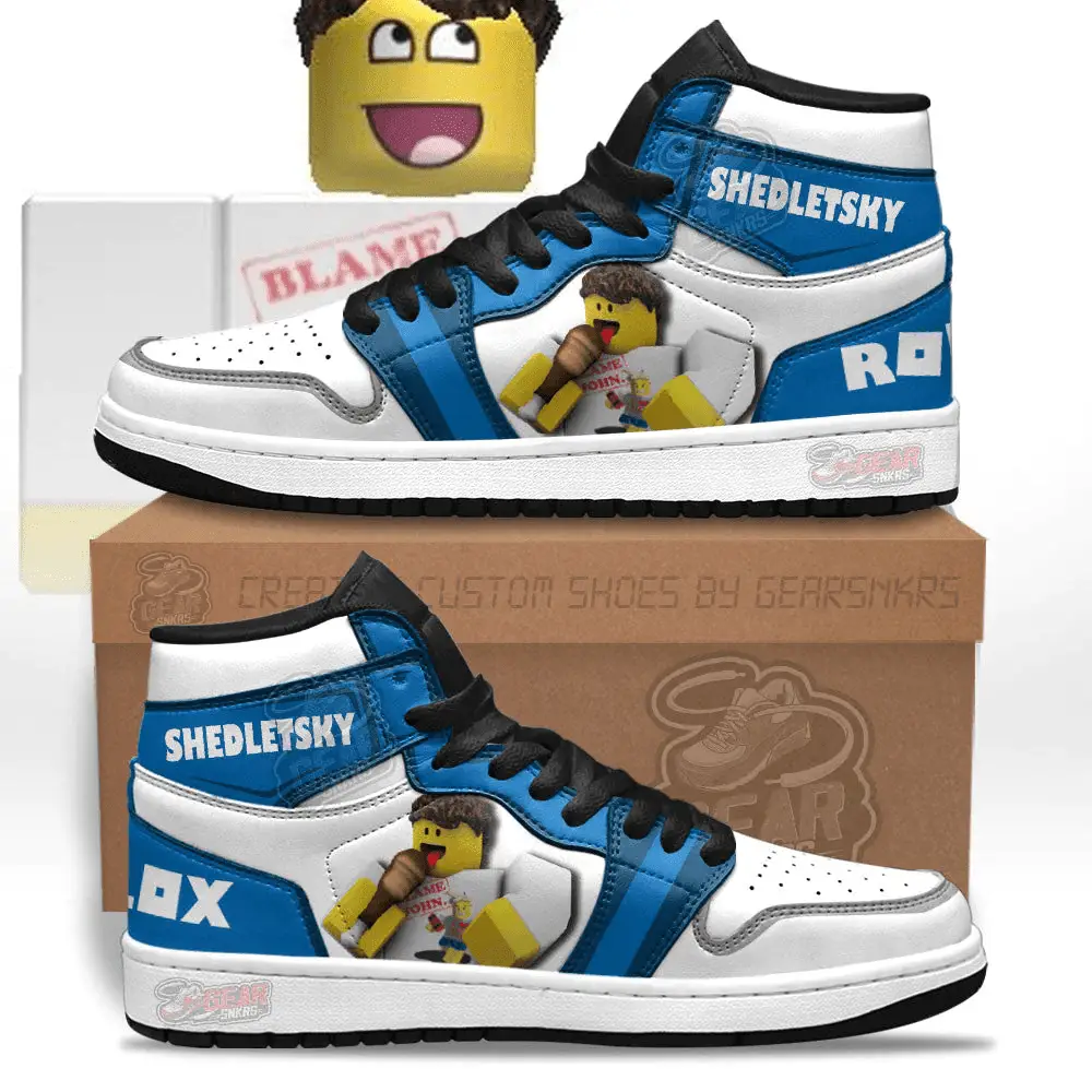 Air JD Hightop Shoes Shedletsky Roblox J1 Shoes Custom For Fans Air JD Hightop Shoes Shedletsky Roblox J1 Shoes Custom For Fans - Image 1