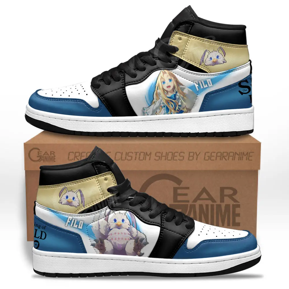 Air JD Hightop Shoes Shield Hero Filo JD1s Sneakers Custom Anime Shoes MV0509