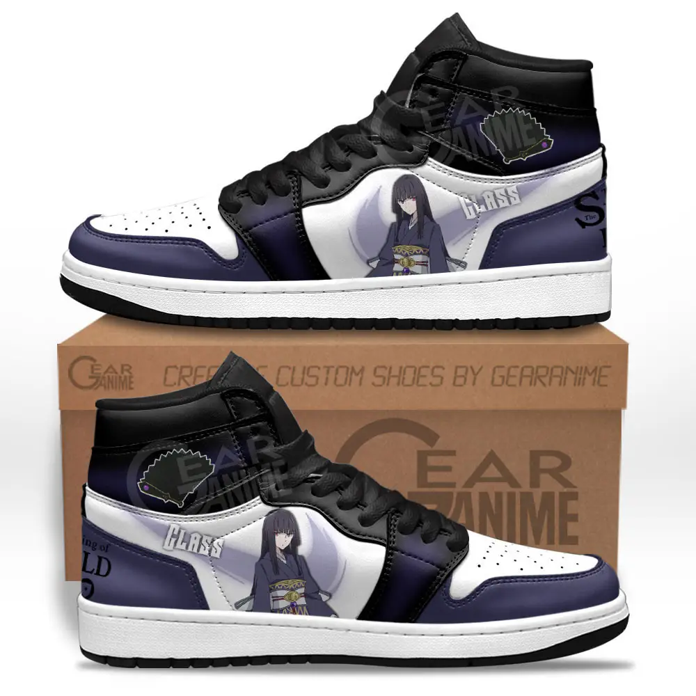 Air JD Hightop Shoes Shield Hero Glass JD1s Sneakers Custom Anime Shoes MV0509