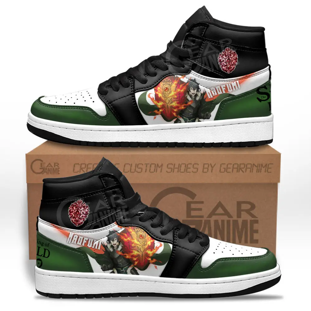 Air JD Hightop Shoes Shield Hero Naofumi Shield of Wrath JD1s Sneakers Custom Anime Shoes MV0509