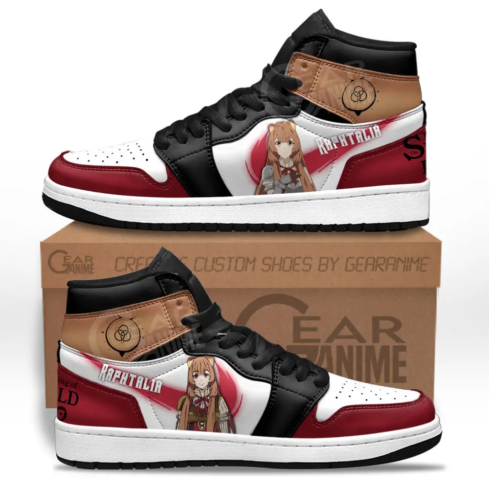 Air JD Hightop Shoes Shield Hero Raphtalia JD1s Sneakers Custom Anime Shoes MV0509