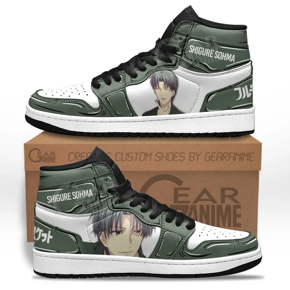 Air JD Hightop Shoes Shigure Sohma JD1s Sneakers Fruits Basket Custom Anime Shoes For Fans Air JD Hightop Shoes Shigure Sohma JD1s Sneakers Fruits Basket Custom Anime Shoes For Fans - Image 1