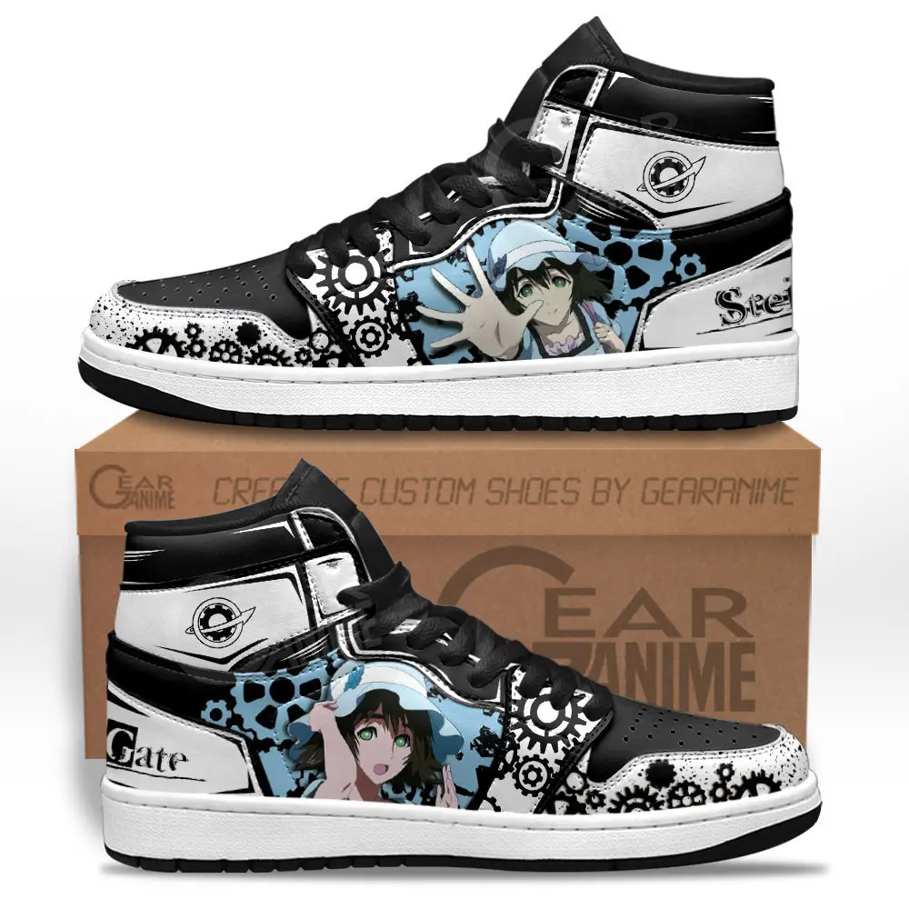 Air JD Hightop Shoes Shiina Mayuri JD1s Sneakers Custom Steins Gate Anime Shoes