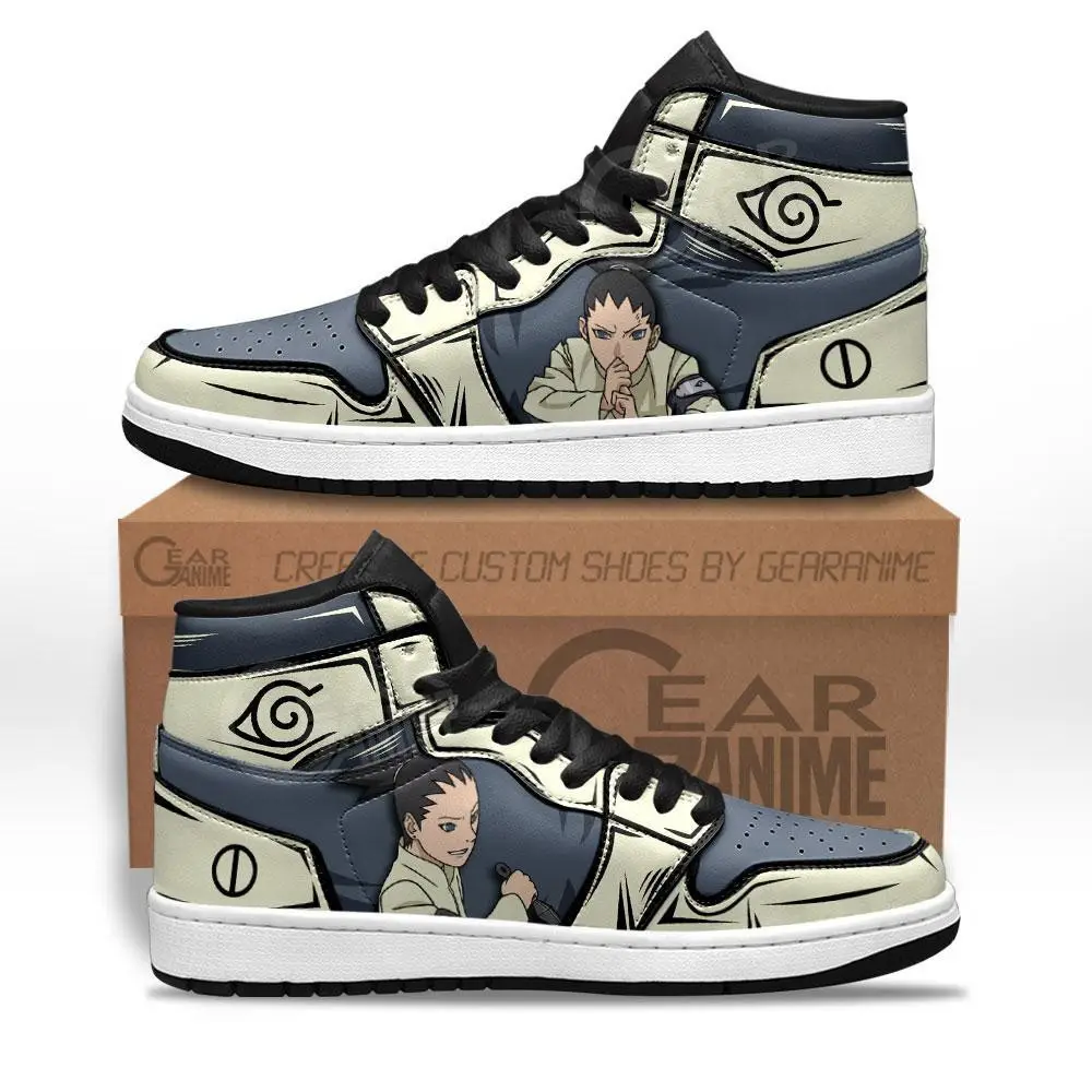 Air JD Hightop Shoes Shikadai Nara JD1s Sneakers Custom Anime Boruto Shoes