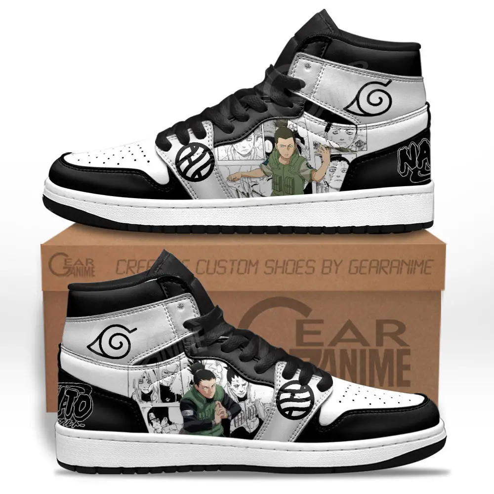 Air JD Hightop Shoes Shikamaru Nara JD1s Sneakers Custom Anime Shoes Mix Manga