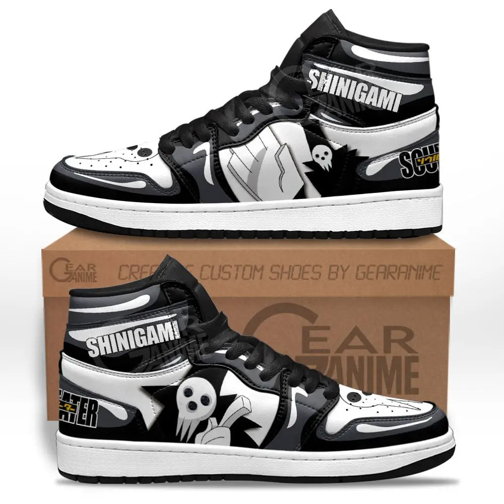 Air JD Hightop Shoes Shinigami JD1s Sneakers Soul Eater Custom Anime Shoes