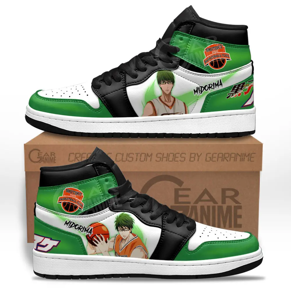 Air JD Hightop Shoes Shintaro Midorima JD1s Sneakers Kuroko's Basketball Custom Anime Shoes