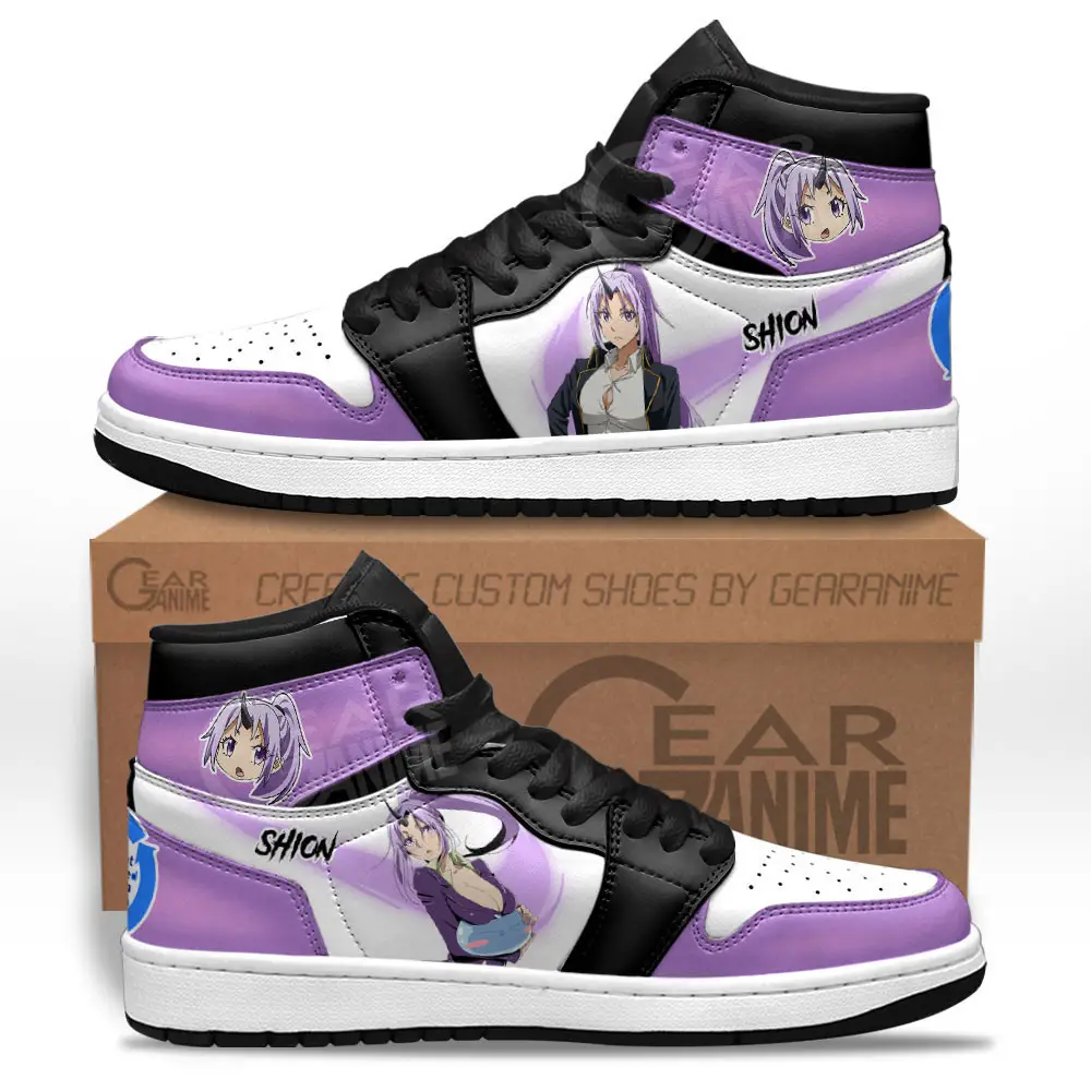 Air JD Hightop Shoes Shion JD1s Sneakers Reincarnated as a Slime Custom Anime Shoes