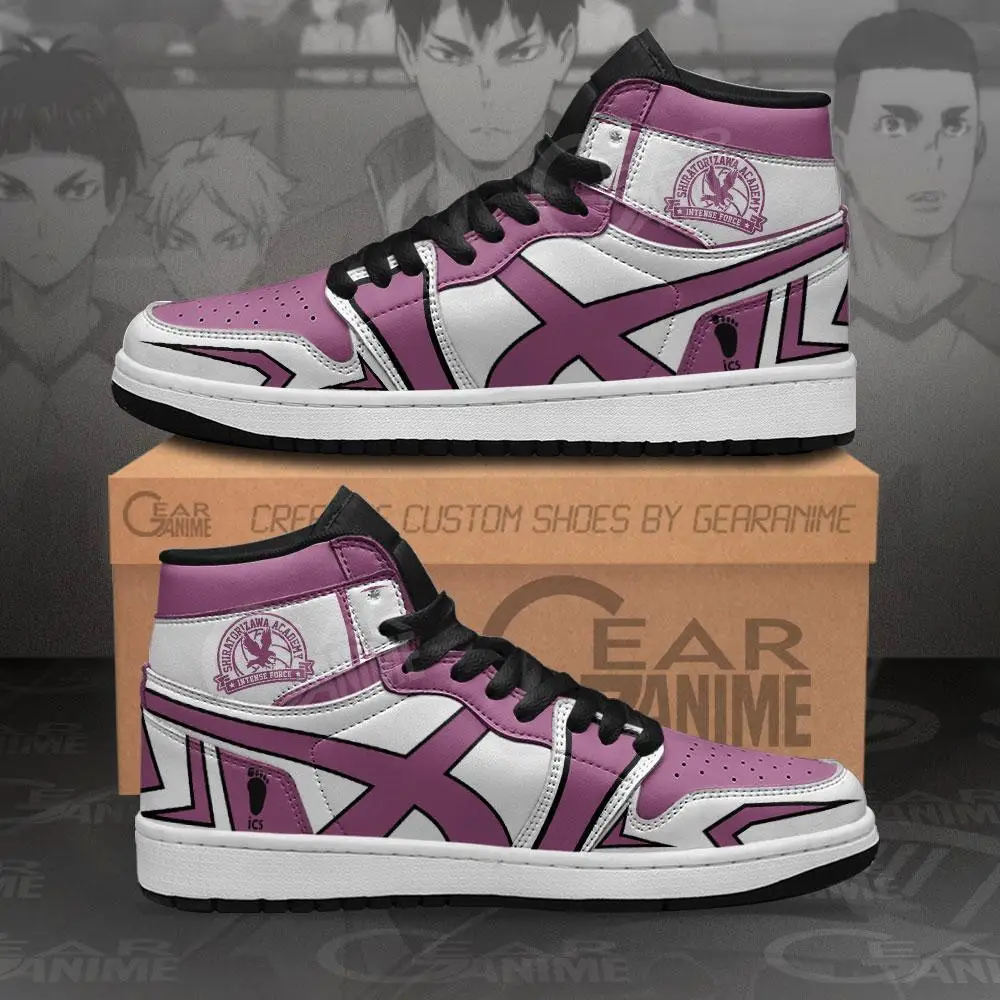Air JD Hightop Shoes Shiratorizawa Academy Shoes Haikyuu Custom Anime Shoes MN10