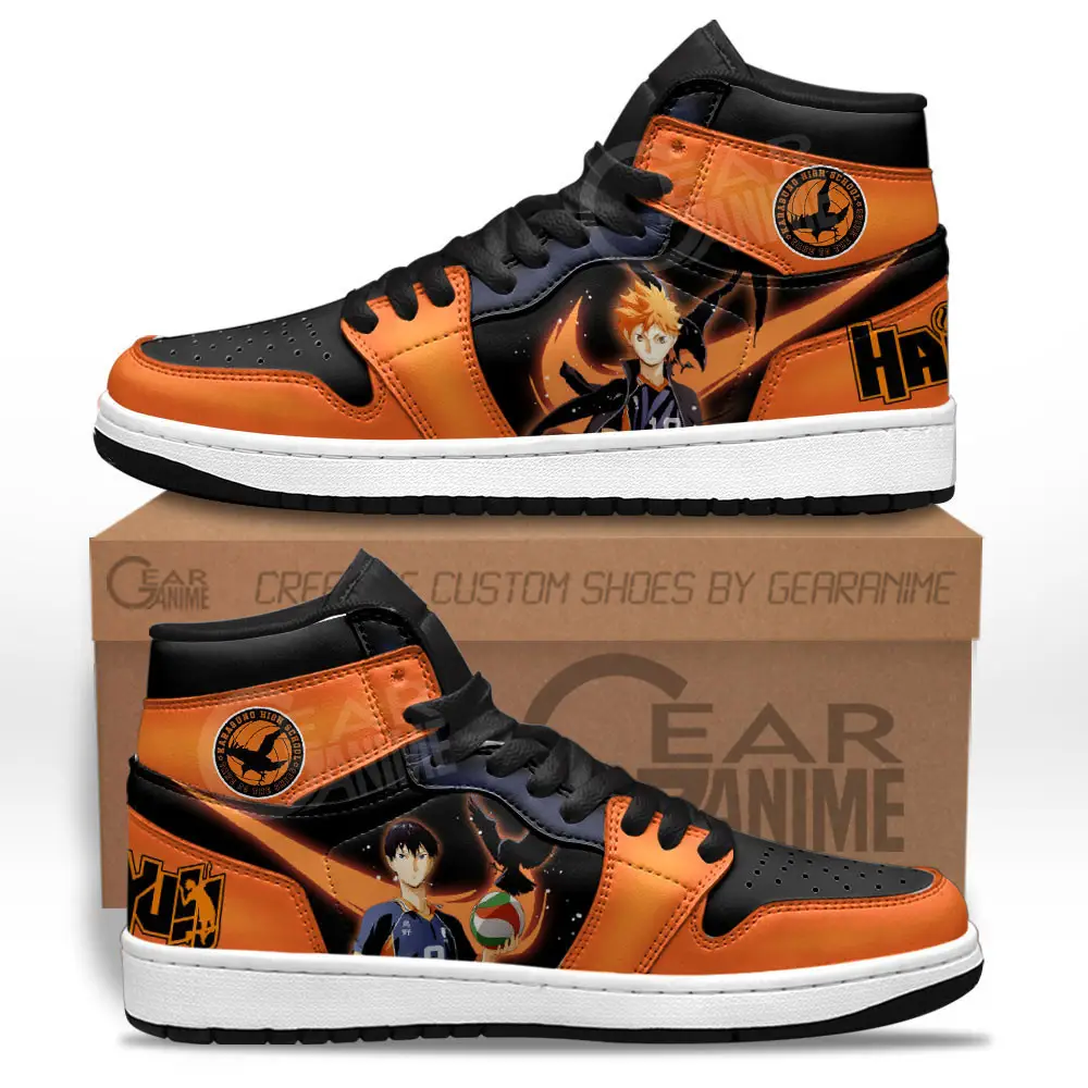 Air JD Hightop Shoes Shoyo Hinata and Tobio Kageyama JD1s Sneakers Haikyuu Custom Anime Shoes Air JD Hightop Shoes Shoyo Hinata and Tobio Kageyama JD1s Sneakers Haikyuu Custom Anime Shoes - Image 1
