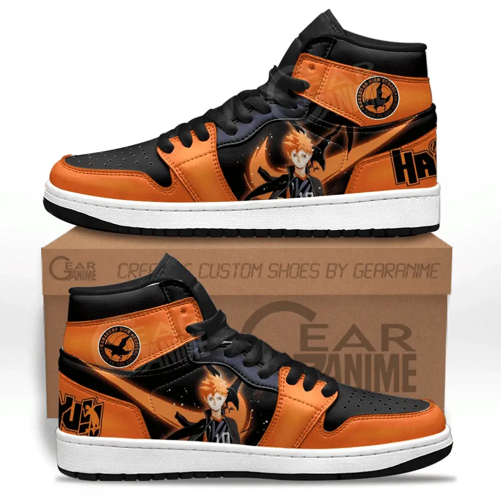 Air JD Hightop Shoes Shoyo Hinata JD1s Sneakers Haikyuu Custom Anime Shoes