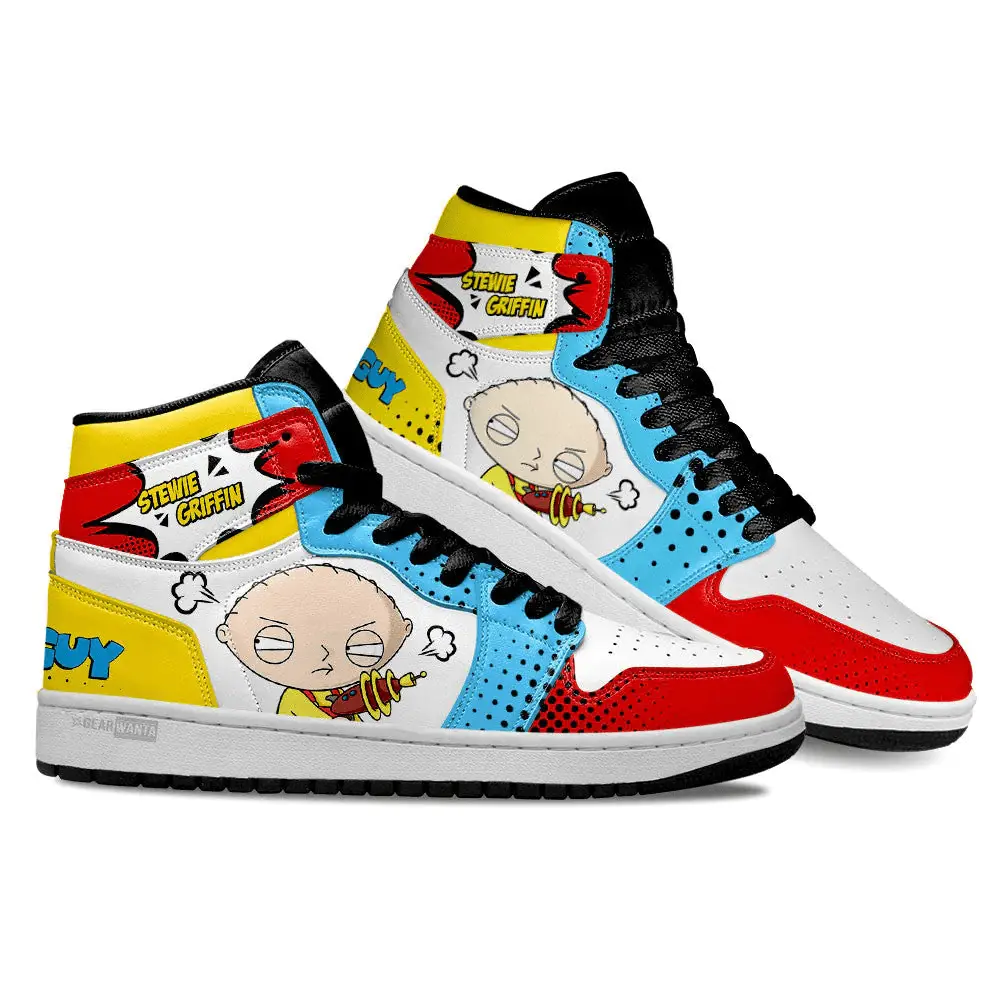 Air JD Hightop Shoes Stewie Griffin AJ1 Sneakers Custom Family Guy Shoes