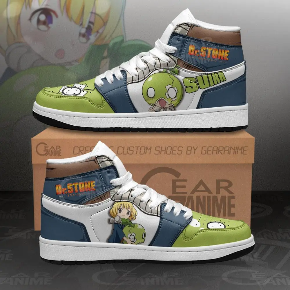 Air JD Hightop Shoes Suika JD1s Sneakers Custom Anime Dr. Stone Shoes