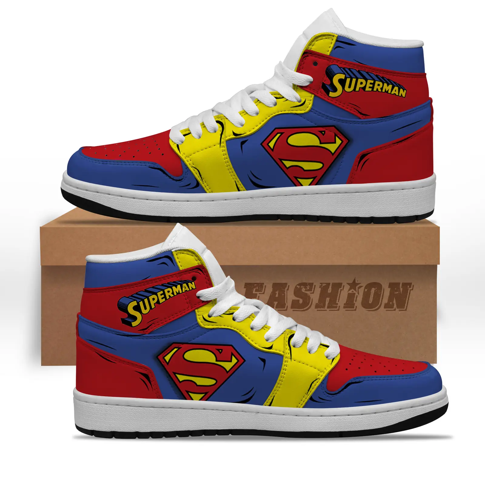 Air JD Hightop Shoes Superman J1 Shoes Custom Super Heroes Sneakers