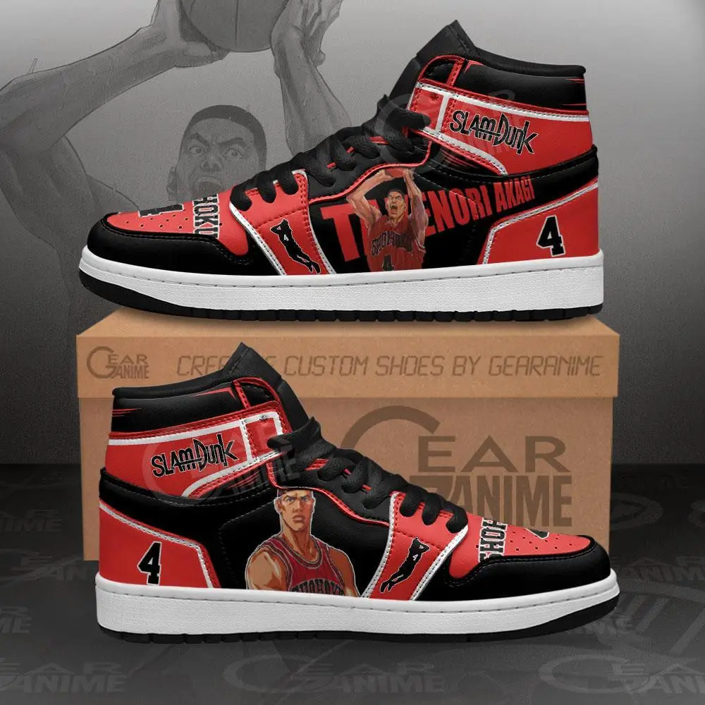 Air JD Hightop Shoes Takenori Akagi JD1s Sneakers Custom Anime Slam Dunk Shoes