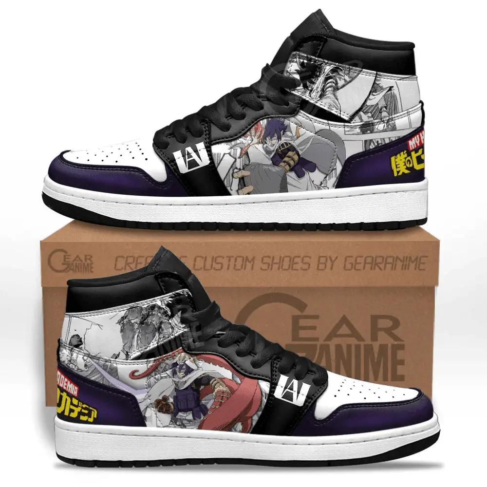 Air JD Hightop Shoes Tamaki Amajiki Suneater JD1s Sneakers Custom BNHA Manga Mixed Anime