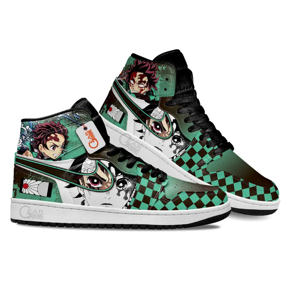 Air JD Hightop Shoes Tanjiro Anime Shoes Custom Sneakers MN2102