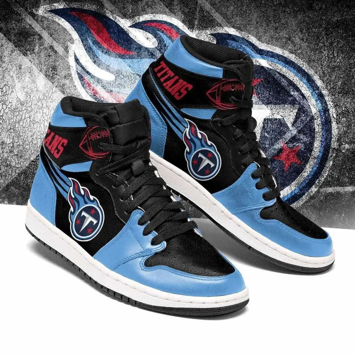 Air JD Hightop Shoes Tennessee Titans Custom Shoes Sneakers JD Sneakers D1