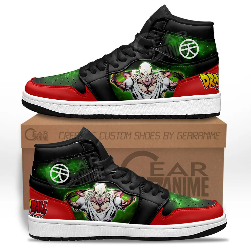 Air JD Hightop Shoes Tenshinhan JD1s Sneakers Custom Dragon Ball Anime Shoes Mix Galaxy