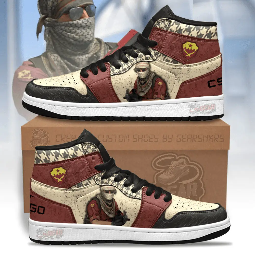 Air JD Hightop Shoes Terrorist Characters Counter-Strike Skins J1 Shoes Custom For Fans
