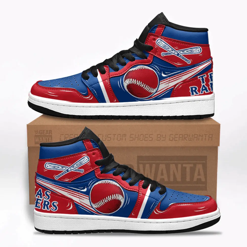 Air JD Hightop Shoes Texas Rangers J1 Shoes Custom For Fans Sneakers TT13