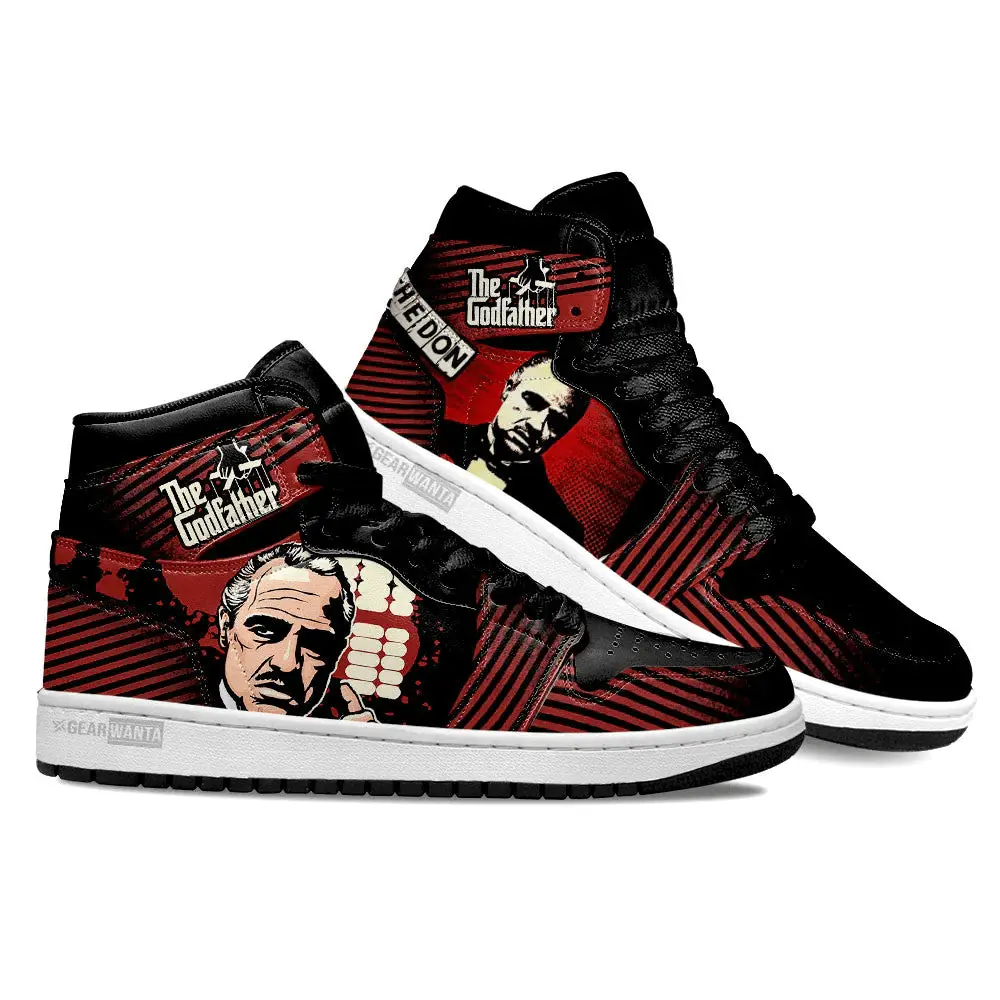 Air JD Hightop Shoes The Godfather Don Corleone AJ1 Sneakers Custom Shoes