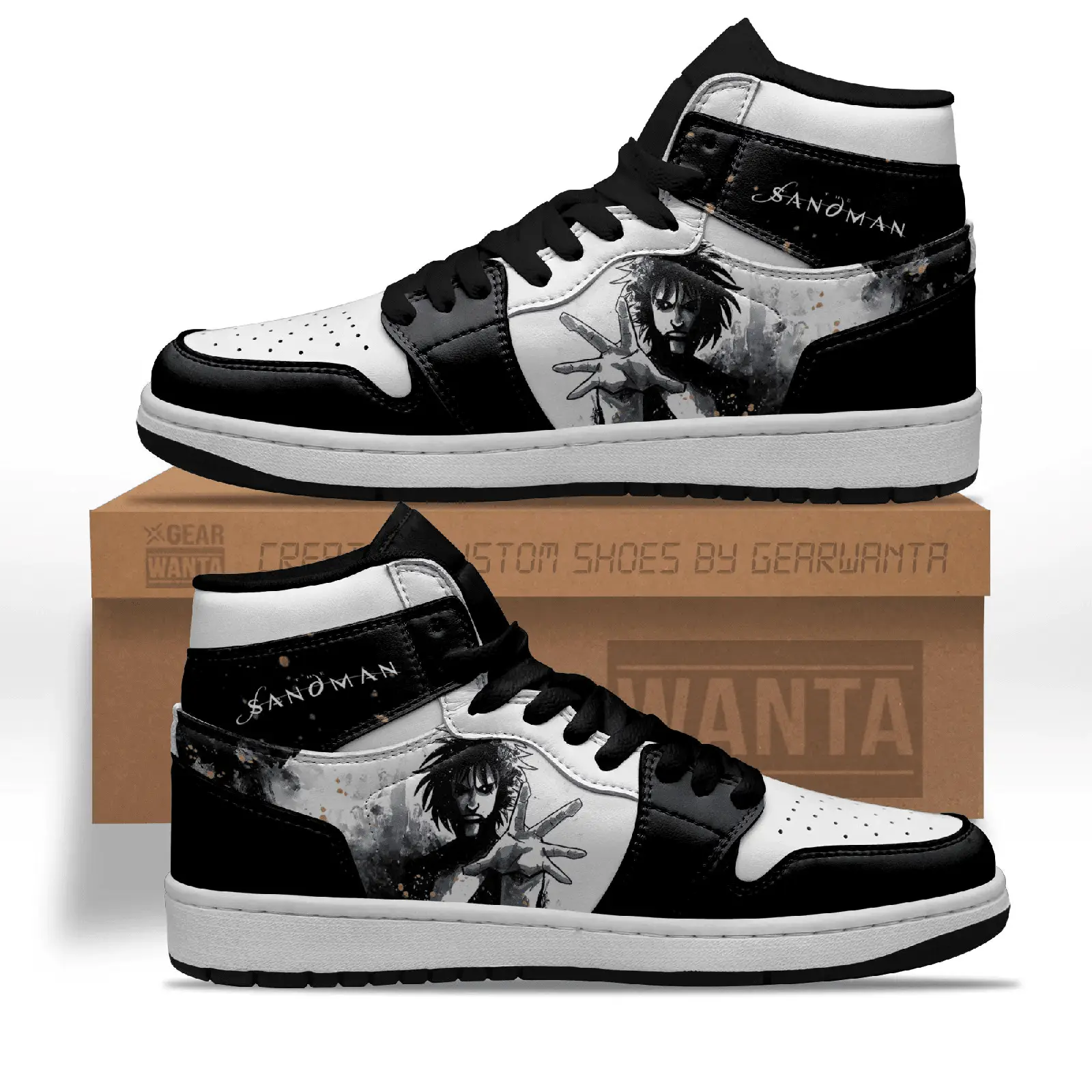 Air JD Hightop Shoes The Sandman Morpheus J1 Shoes Custom God of Dreams and Nightmares