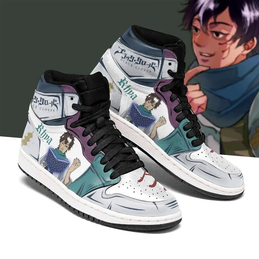 Air JD Hightop Shoes Third Eye Rhya JD1s Sneakers Black Clover Anime Shoes
