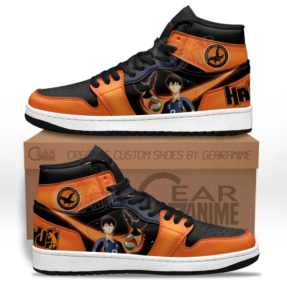 Air JD Hightop Shoes Tobio Kageyama JD1s Sneakers Haikyuu Custom Anime Shoes