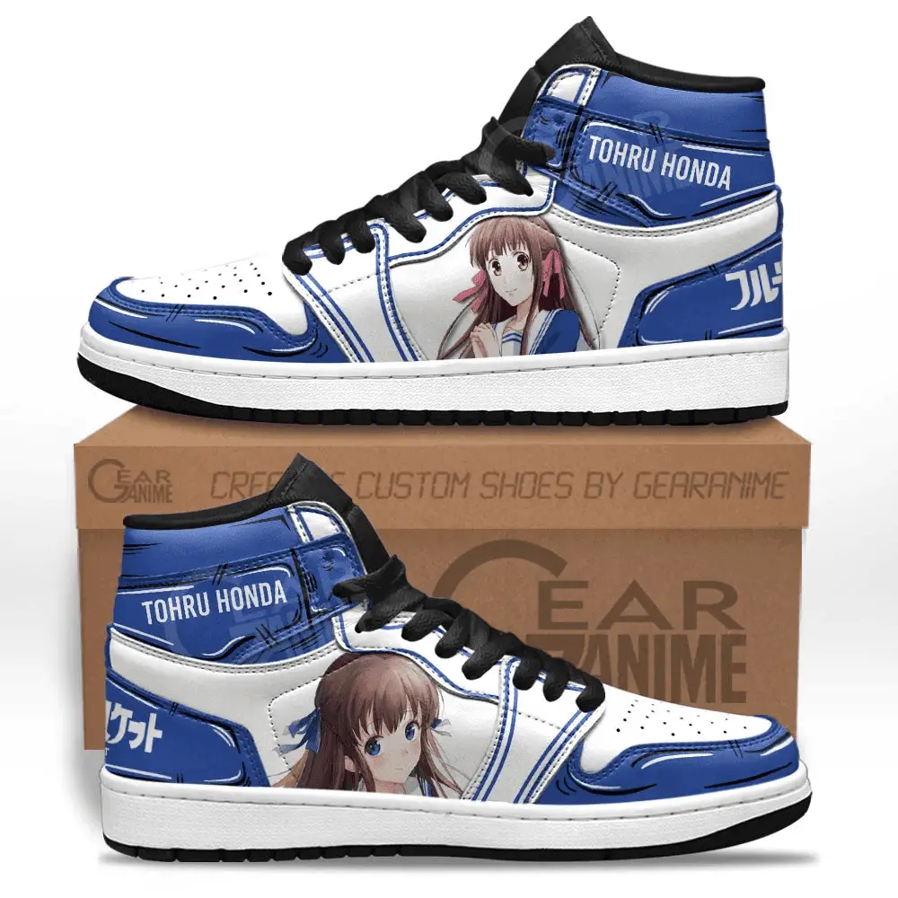 Air JD Hightop Shoes Tohru Honda JD1s Sneakers Custom Fruits Basket Anime Shoes