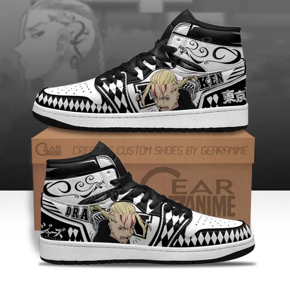 Air JD Hightop Shoes Tokyo Revengers Draken JD1s Sneakers Ken Ryuguji Custom Anime Shoes Air JD Hightop Shoes Tokyo Revengers Draken JD1s Sneakers Ken Ryuguji Custom Anime Shoes - Image 1
