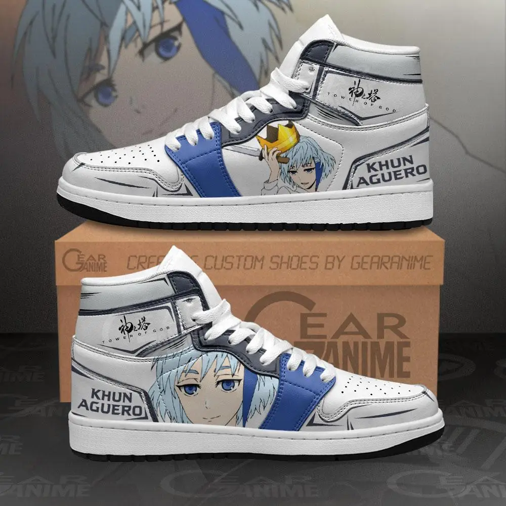 Air JD Hightop Shoes Tower Of God Khun Aguero JD1s Sneakers Custom Anime Shoes