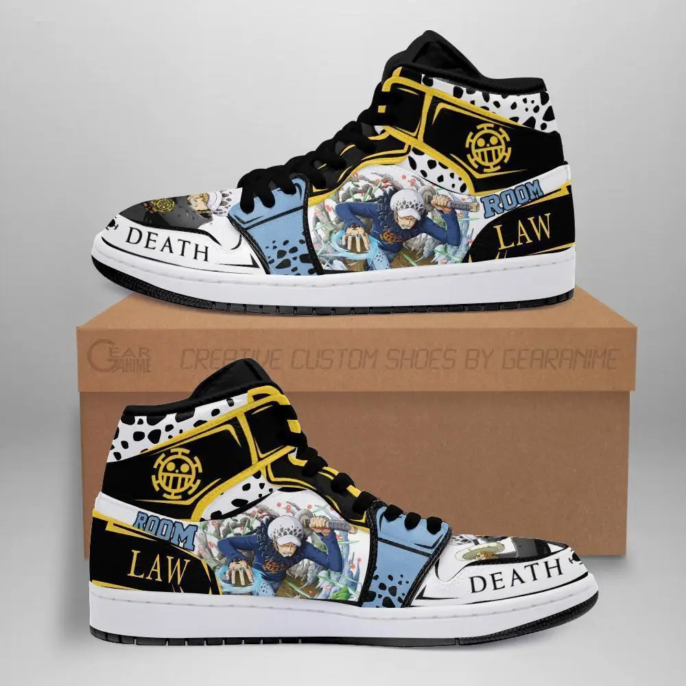 Air JD Hightop Shoes Trafalgar D. Water Law JD1s Sneakers Custom Anime One Piece Shoes Air JD Hightop Shoes Trafalgar D. Water Law JD1s Sneakers Custom Anime One Piece Shoes - Image 1