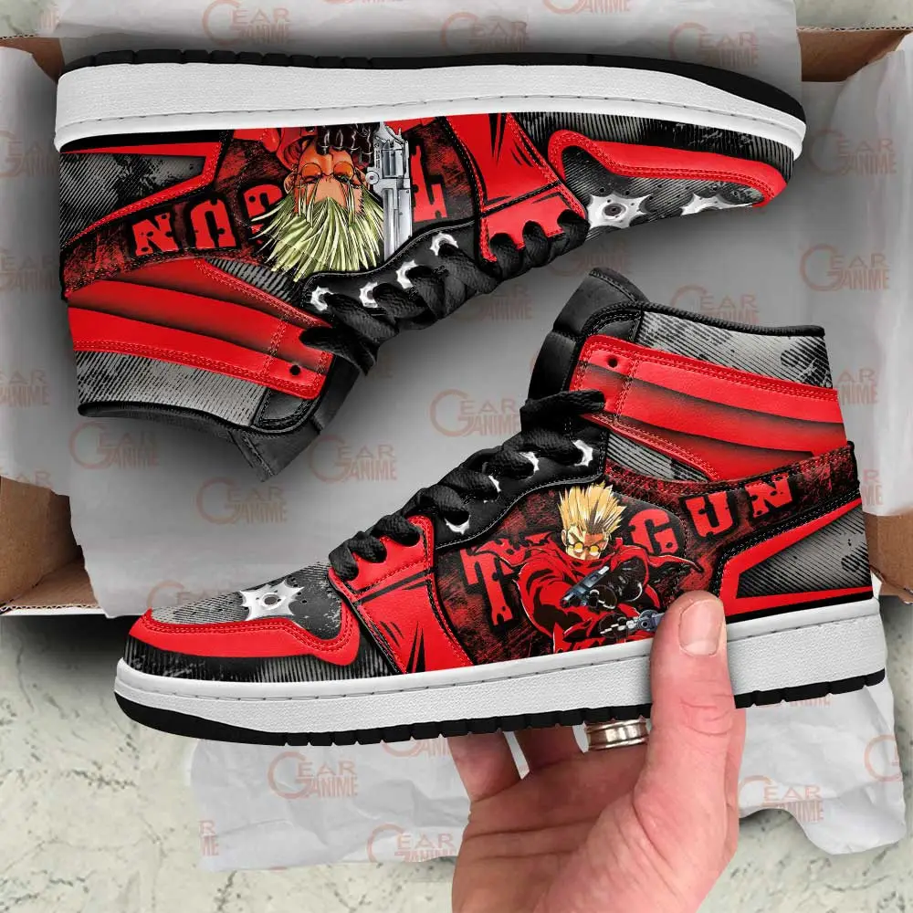 Air JD Hightop Shoes Trigun Vash The Stampede JD1s Sneakers Anime Custom Shoes