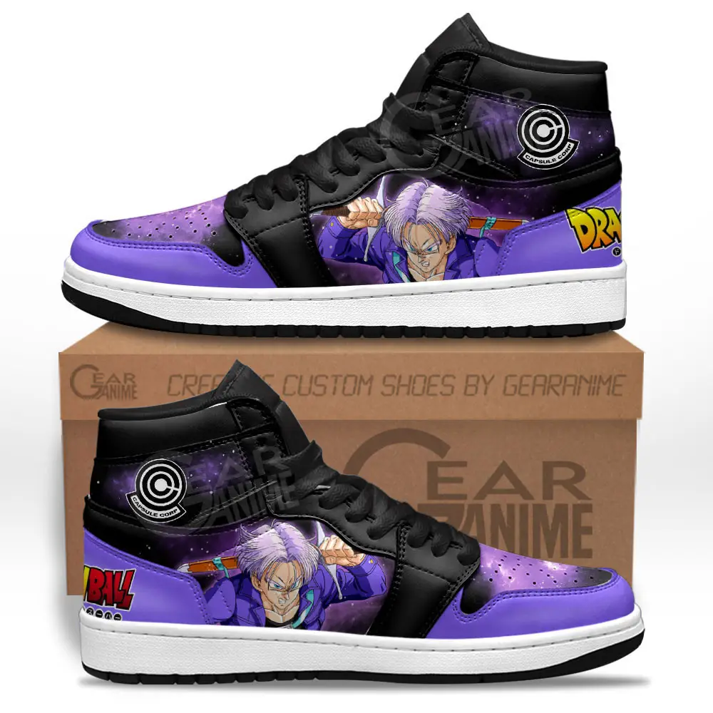Air JD Hightop Shoes Trunks JD1s Sneakers Custom Dragon Ball Anime Shoes Mix Galaxy Air JD Hightop Shoes Trunks JD1s Sneakers Custom Dragon Ball Anime Shoes Mix Galaxy - Image 1