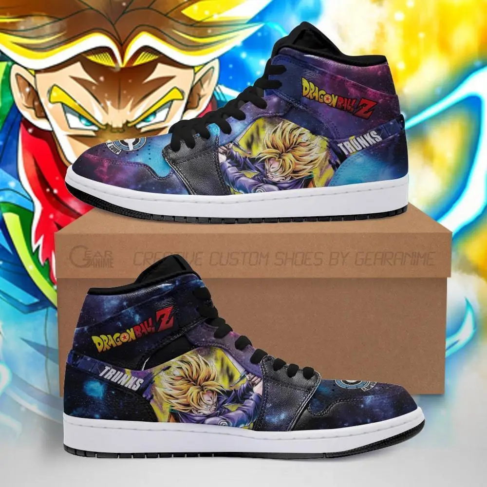 Air JD Hightop Shoes Trunks SSJ JD1s Sneakers Galaxy Custom Dragon Ball Anime Shoes