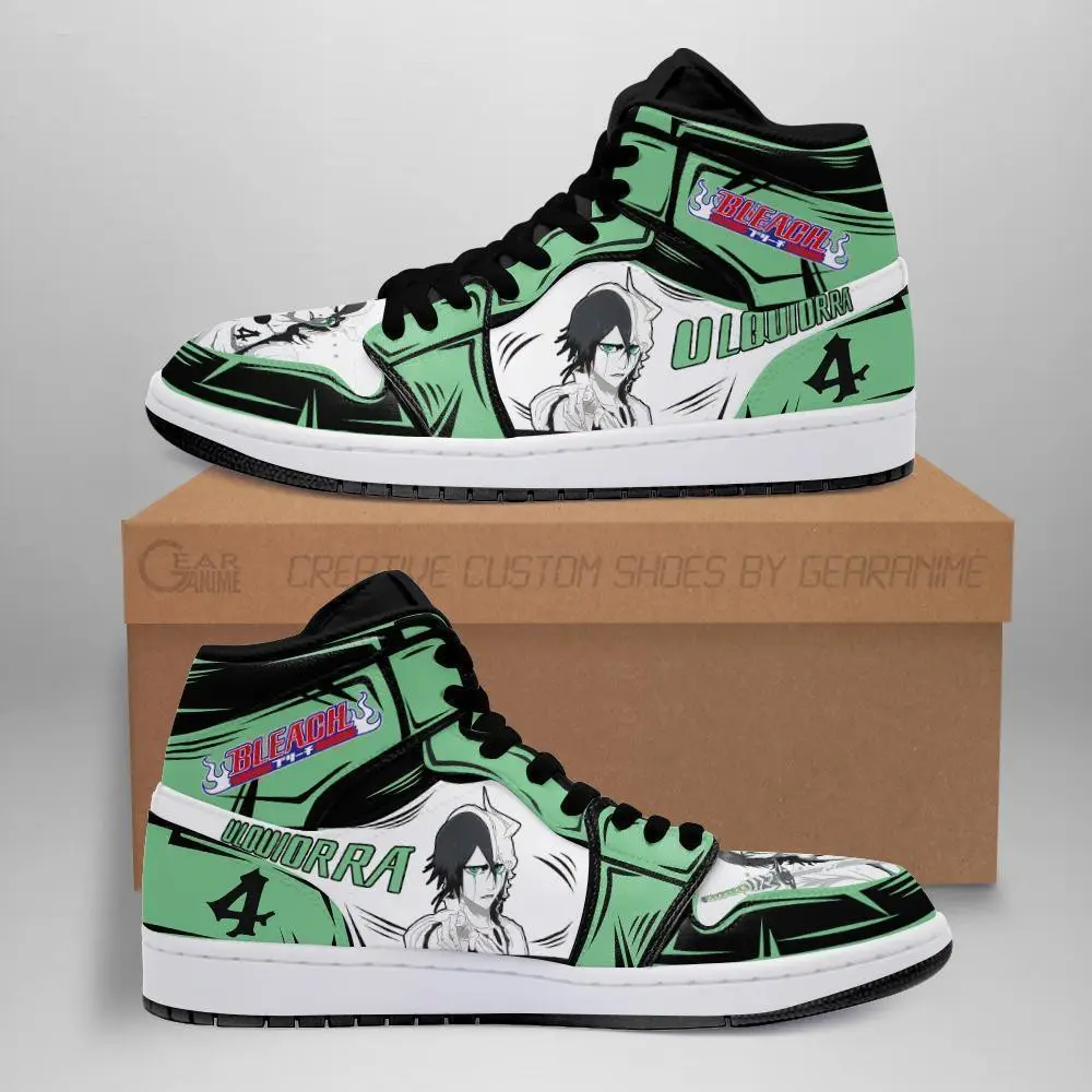 Air JD Hightop Shoes Ulquiorra Cifer JD1s Sneakers Bleach Anime Shoes Fan Gift Idea MN05