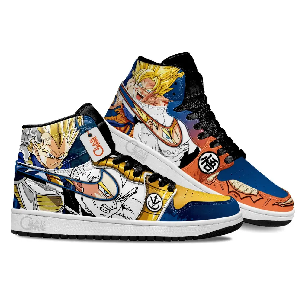 Air JD Hightop Shoes Vegeta and Goku Super Saiyan Shoes DB Anime Custom Sneakers MN2102 Air JD Hightop Shoes Vegeta and Goku Super Saiyan Shoes DB Anime Custom Sneakers MN2102 - Image 1