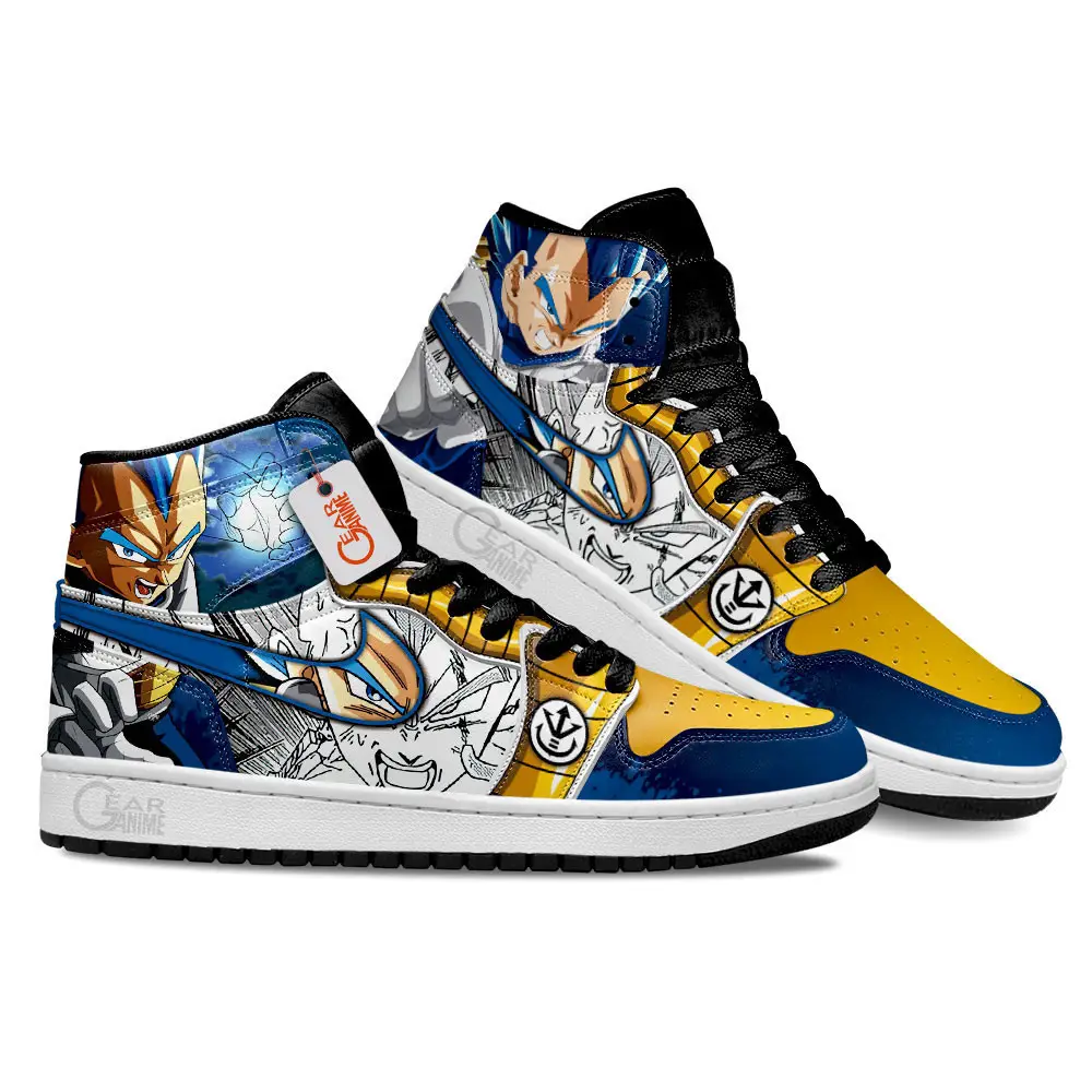 Air JD Hightop Shoes Vegeta Blue Shoes DB Anime Custom Sneakers MN2102