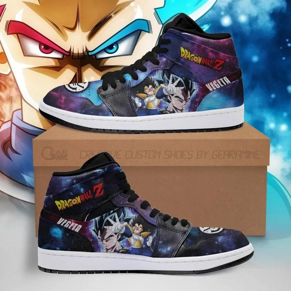 Air JD Hightop Shoes Vegeta JD1s Sneakers Galaxy Custom Dragon Ball Anime Shoes